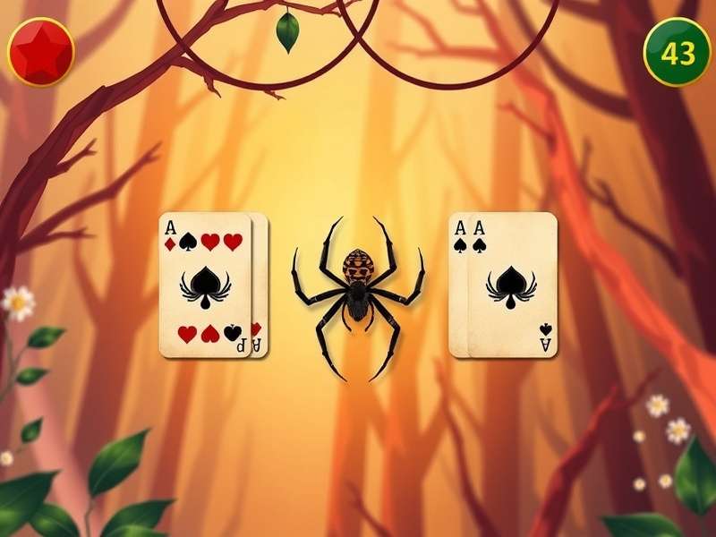 Spider Solitaire Gameplay Screenshot