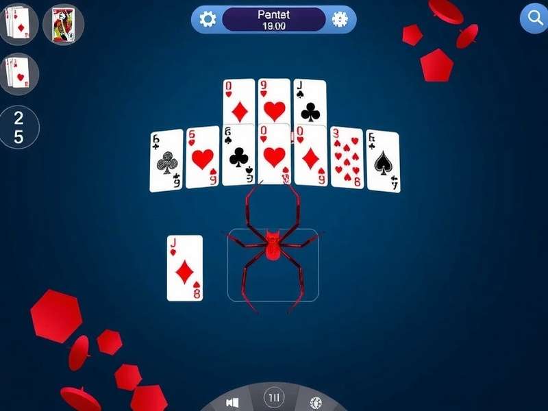 स्पाइडर सॉलिटेयर गेमप्ले स्क्रीनशॉट