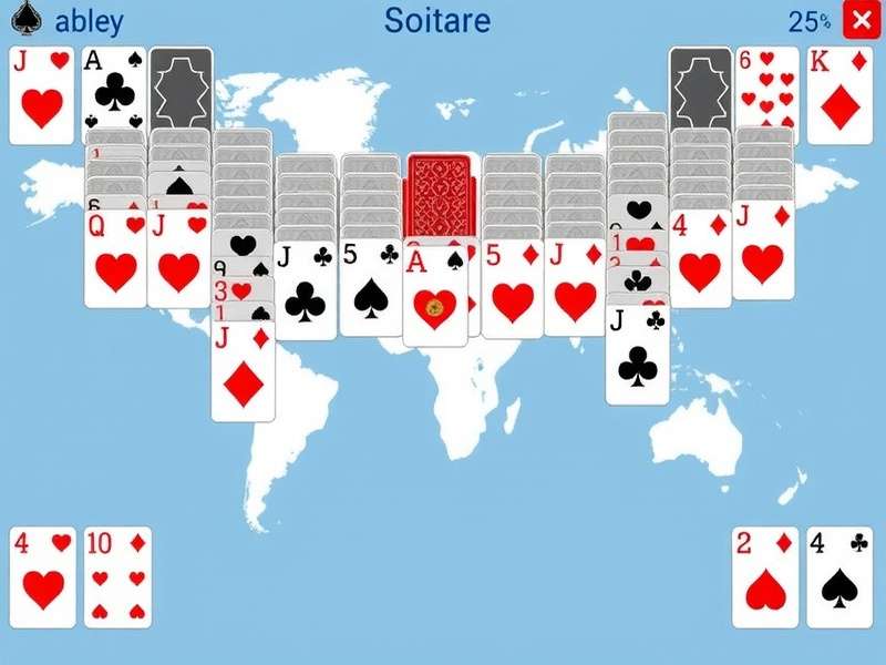 विश्व भर में सॉलिटेयर की लोकप्रियता का मानचित्र