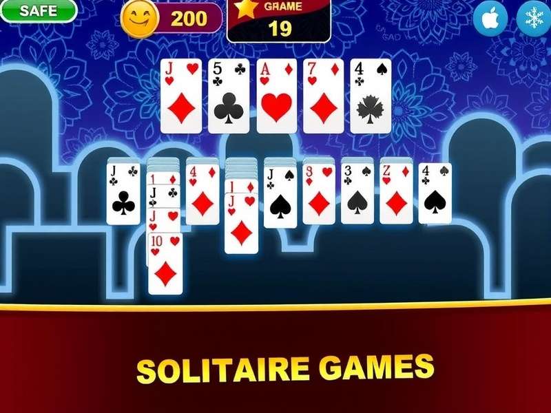 Advanced Klondike Solitaire board with strategic moves highlighted