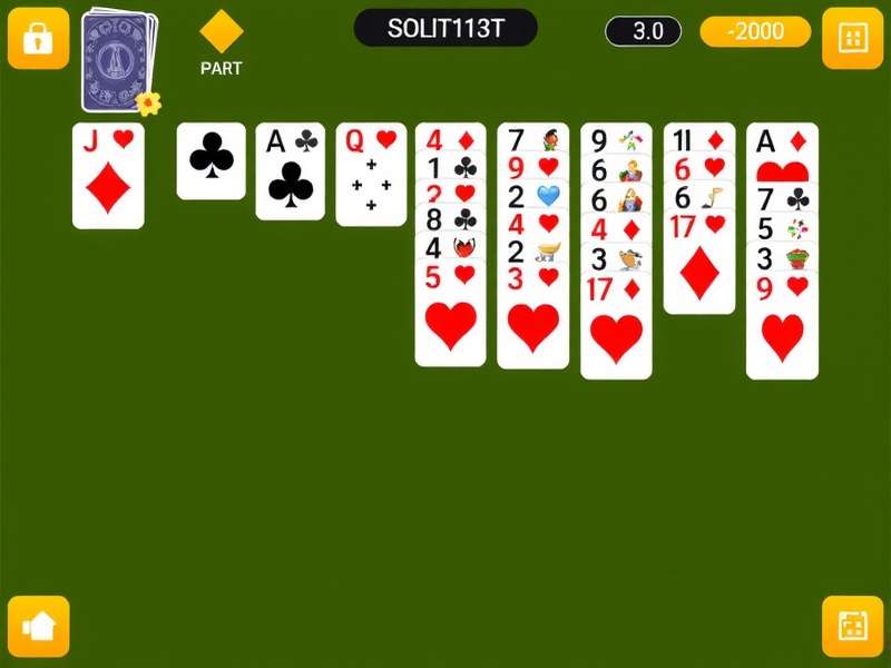 A hand placing the Ace of Spades on a digital Solitaire tableau