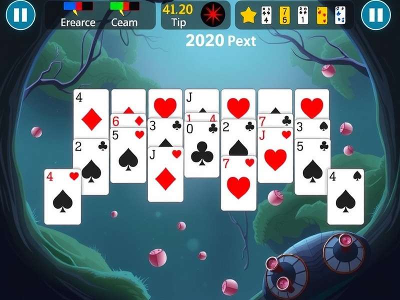 Spider Solitaire game layout on a digital screen