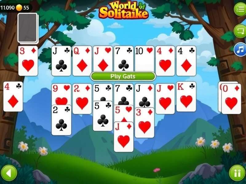 A close-up of a player's hand hovering over a difficult Solitaire decision on a tablet.
