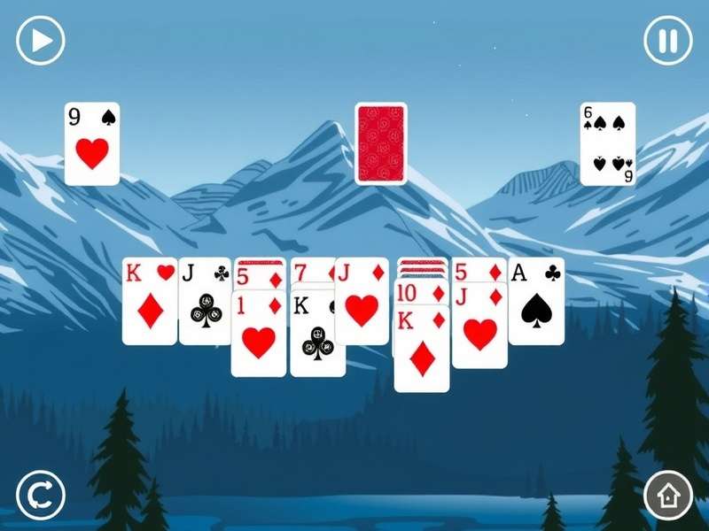 Yukon Solitaire game layout with cards arranged in columns