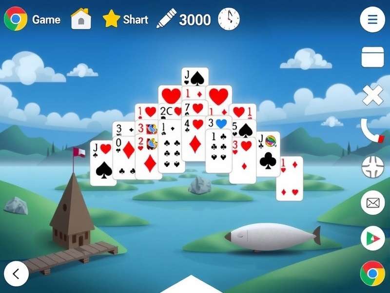 A hand placing the final Ace in a game of Solitaire on a wooden table