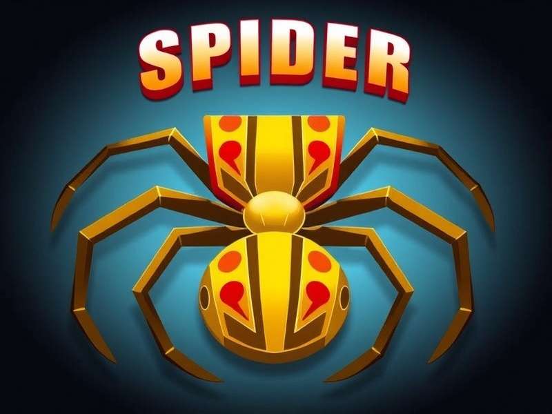 Spider Solitaire card game layout with green felt background