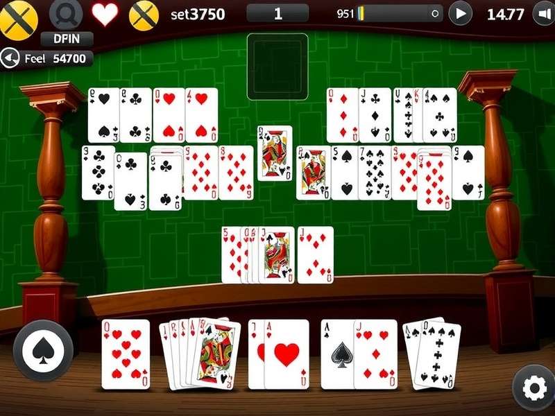 Solitaire Set Up layout guide showing card arrangement for Klondike and Spider variations