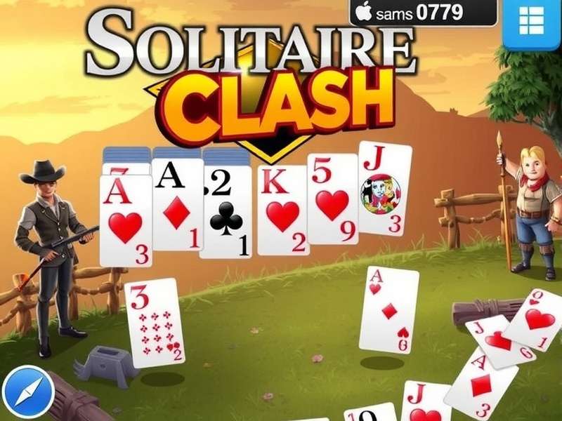 Solitaire Clash game review banner showing cards and strategy layout