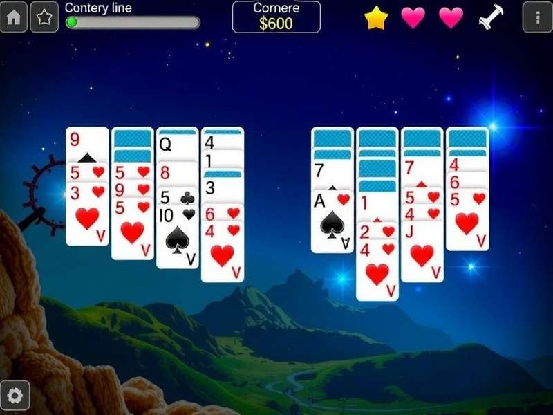 Solitaire Two Suits game layout showing dual-suit tableau and foundation piles
